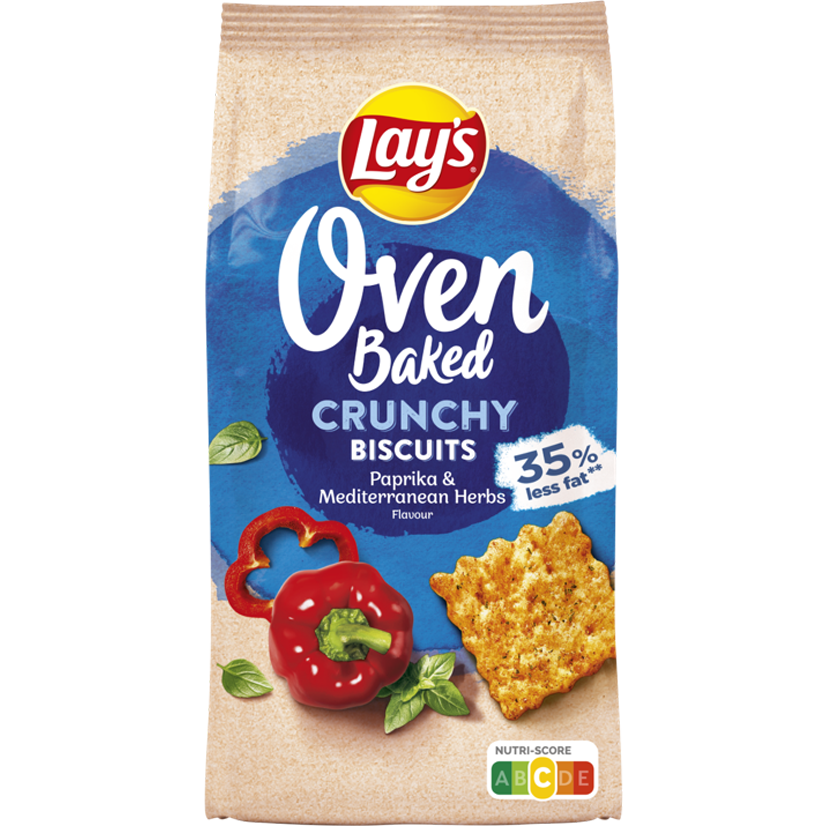 Lay's Oven Baked Crunchy Biscuits Paprika & Mediterranean Herbs