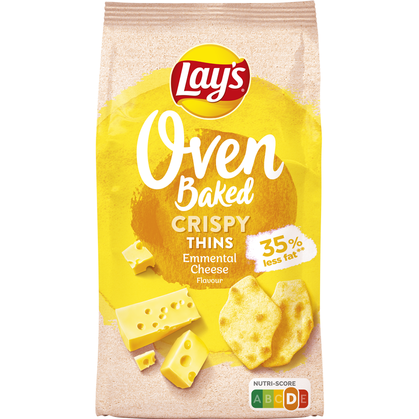 Lay's Oven Baked Crispy Thins Emmental Cheese